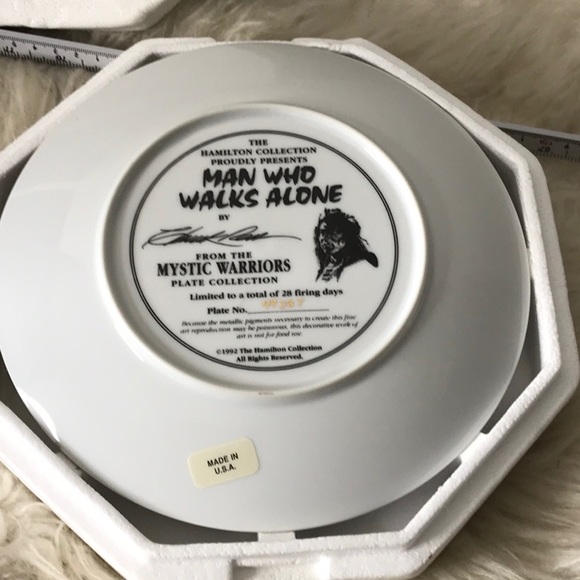 1992 NEW in box The Hamilton Collection Mystic Warrior Man who walks alone mint - Picture 5 of 7